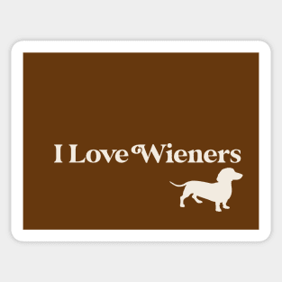 I Love Wieners (Light on Dark) Sticker